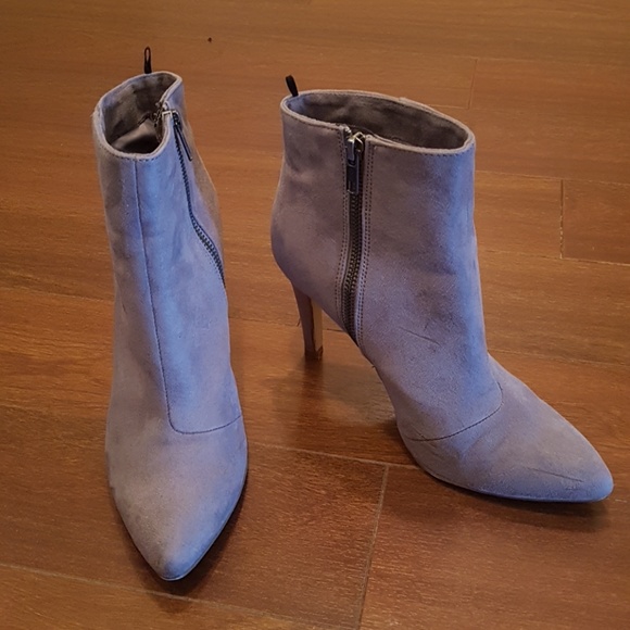 H&M Shoes - Faux suede ankle booties with zippers